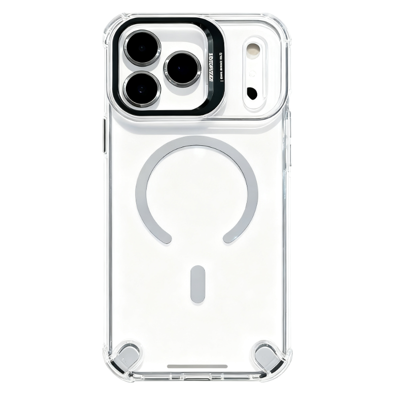 AIRKAS Transparent Magnetic Airbag Case for iPhone 17 Pro Max / 16 / 15 Series LEKCASE