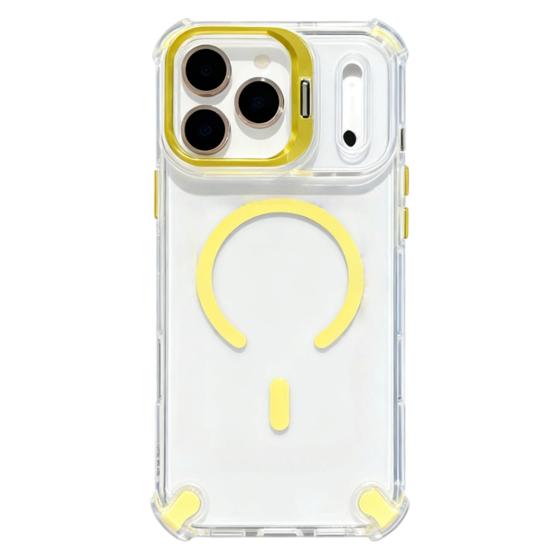 AIRKAS Transparent Magnetic Airbag Case for iPhone 17 Pro Max / 16 / 15 Series LEKCASE