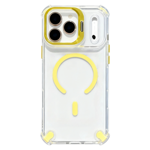 AIRKAS Transparent Magnetic Airbag Case for iPhone 17 Pro Max / 16 / 15 Series LEKCASE