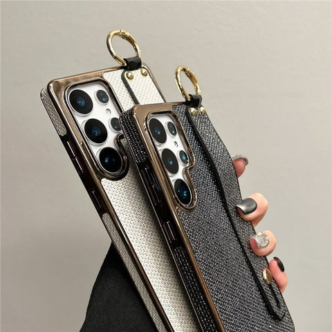 LEKCASE Samsung series electroplated wristband stand phone case LEKCASE