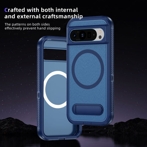 Magnetic ring bracket three-in-one full-coverage anti-fall mobile phone case
