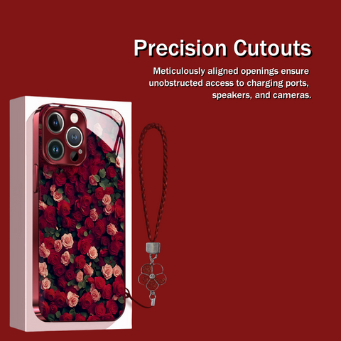 Full Screen Rose Lanyard Mobile Phone Case