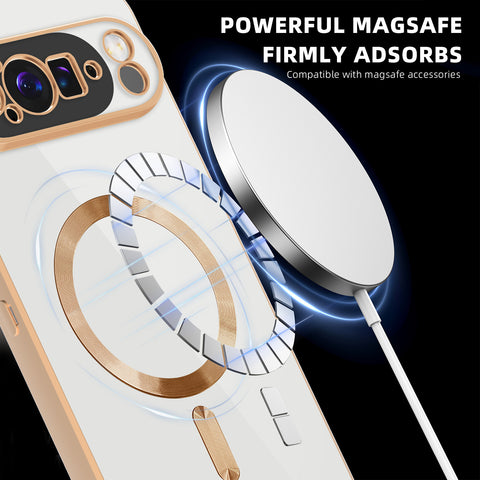 Magnetic Card Holder with Electroplated Lens Film Protective Cover