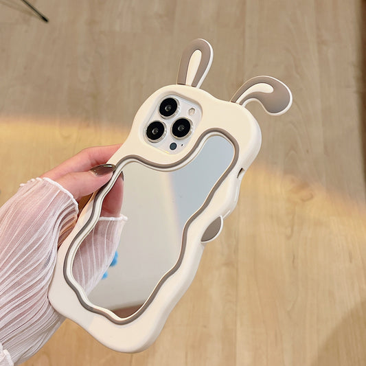 Rabbit Ear Makeup Mirror Phone Case