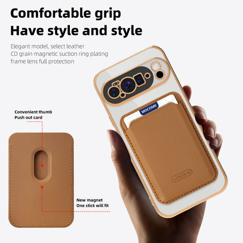 Magnetic Card Holder with Electroplated Lens Film Protective Cover