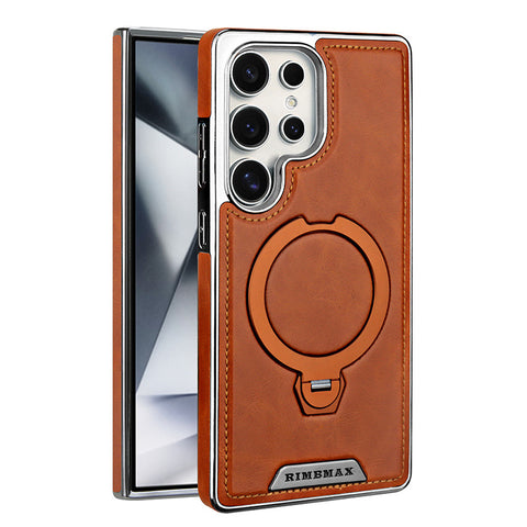 LEKCASE | High-end Leather Texture Mobile Phone Case With Rotating Magnetic Bracket