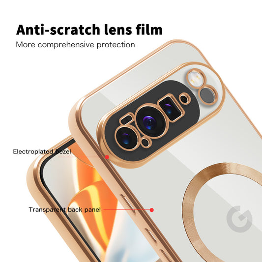 Magnetic Card Holder with Electroplated Lens Film Protective Cover