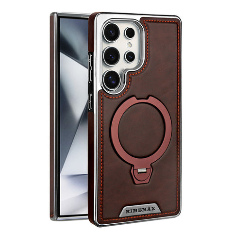 LEKCASE | High-end Leather Texture Mobile Phone Case With Rotating Magnetic Bracket