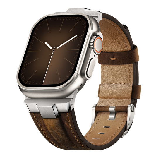 LEKCASE Men's Genuine Leather Watch Strap LEKCASE