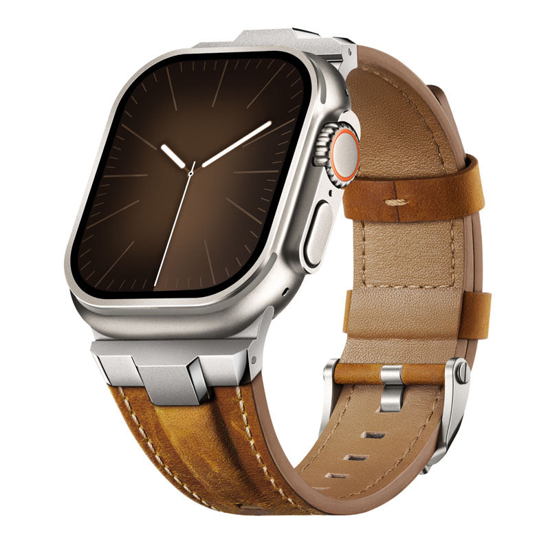 LEKCASE Men's Genuine Leather Watch Strap LEKCASE