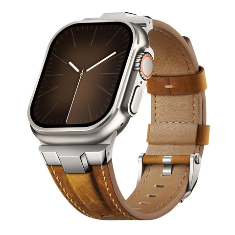 LEKCASE Men's Genuine Leather Watch Strap LEKCASE