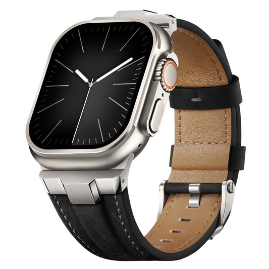 LEKCASE Men's Genuine Leather Watch Strap LEKCASE