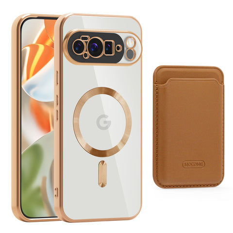 Magnetic Card Holder with Electroplated Lens Film Protective Cover