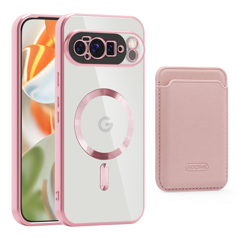 Magnetic Card Holder with Electroplated Lens Film Protective Cover