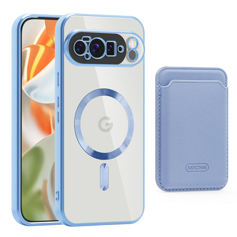 Magnetic Card Holder with Electroplated Lens Film Protective Cover