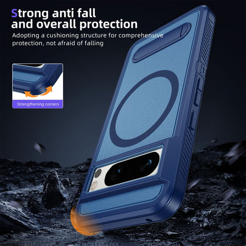 Magnetic ring bracket three-in-one full-coverage anti-fall mobile phone case