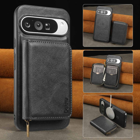 Zipper Leather Case Magnetic Phone Case