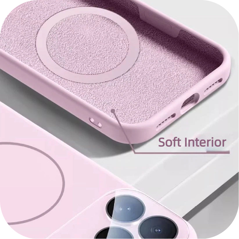LEKCASE Crystal Lens Magnetic Liquid Silicone Case LEKCASE
