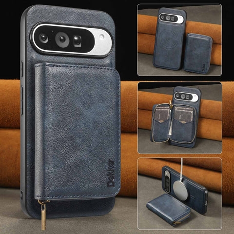 Zipper Leather Case Magnetic Phone Case