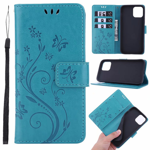 LEKCASE iPhone Flip Butterfly Card Holder Phone Case