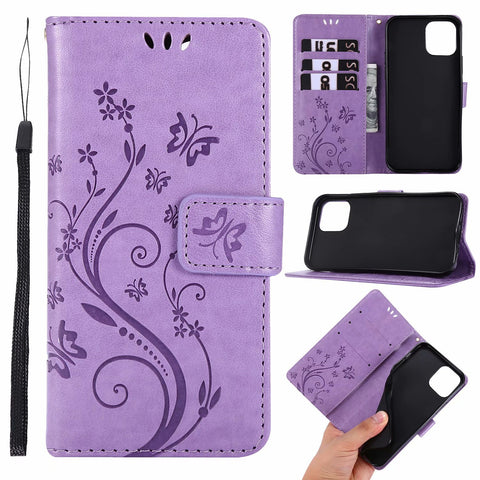 LEKCASE iPhone Flip Butterfly Card Holder Phone Case