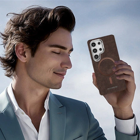 Magnetic High-end Business Leather Case