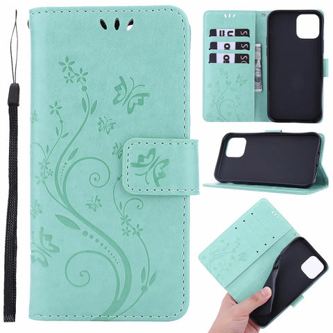 LEKCASE iPhone Flip Butterfly Card Holder Phone Case