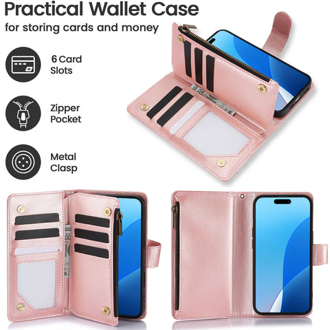 LEKCASE iPhone Multifunctional Butterfly Flip Card Holder Phone Case