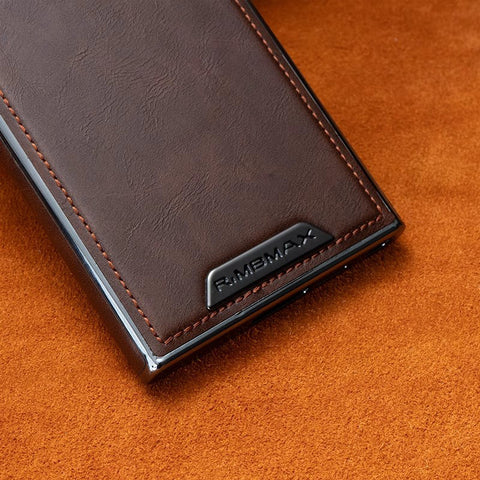 LEKCASE Business Men's Magnetic Full-Coverage Drop-Proof Leather Phone Case