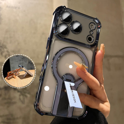 LEKCASE | Invisible Bracket Magnetic Electroplating Mobile Phone Case