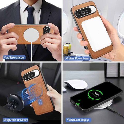 Zipper Leather Case Magnetic Phone Case