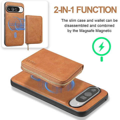 Zipper Leather Case Magnetic Phone Case