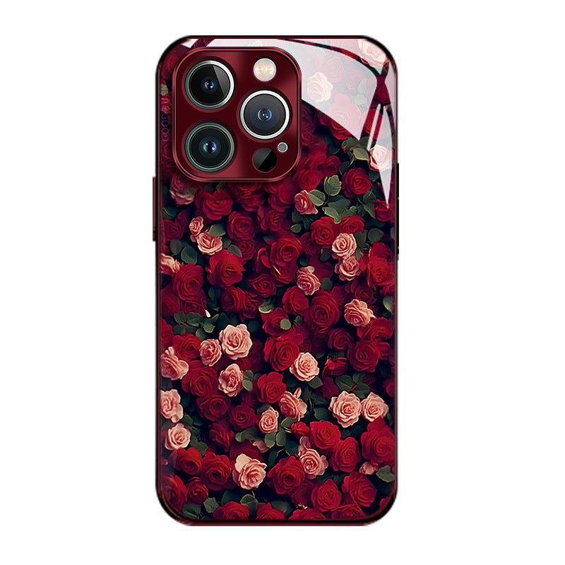 Full Screen Rose Lanyard Mobile Phone Case LEKCASE
