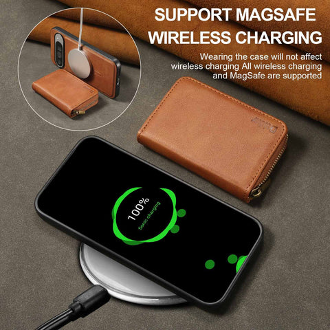 Zipper Leather Case Magnetic Phone Case
