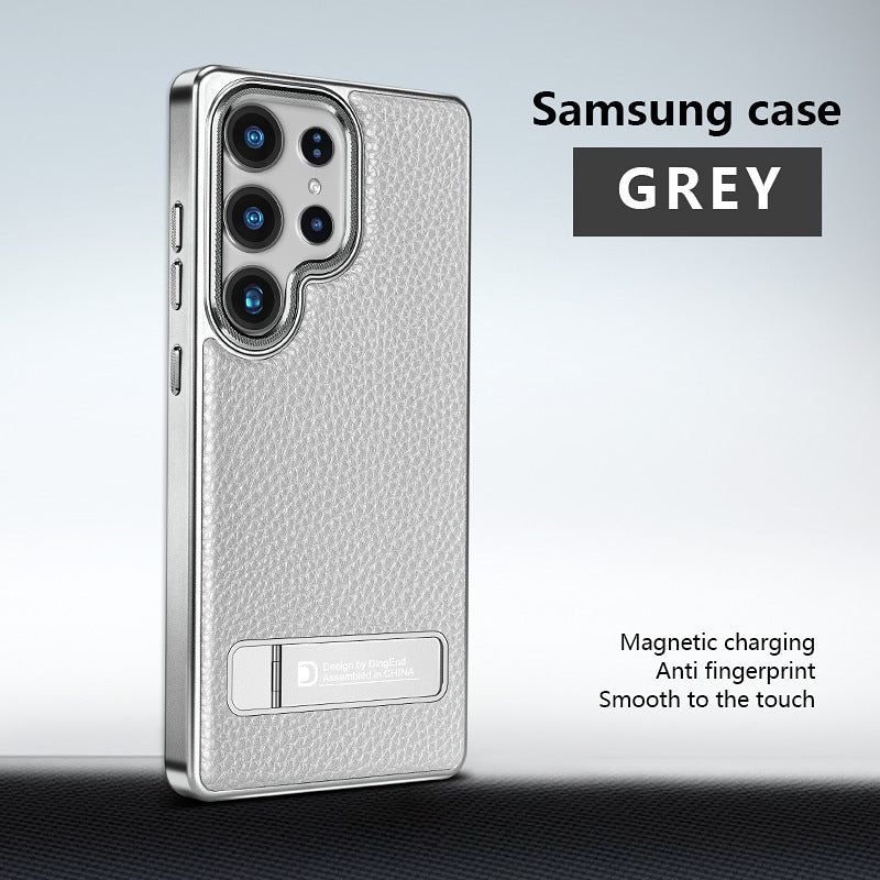 Samsung S26 Ultra Lychee Texture Leather Stand Phone Case LEKCASE
