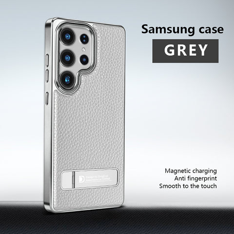 Samsung S26 Ultra Lychee Texture Leather Stand Phone Case LEKCASE