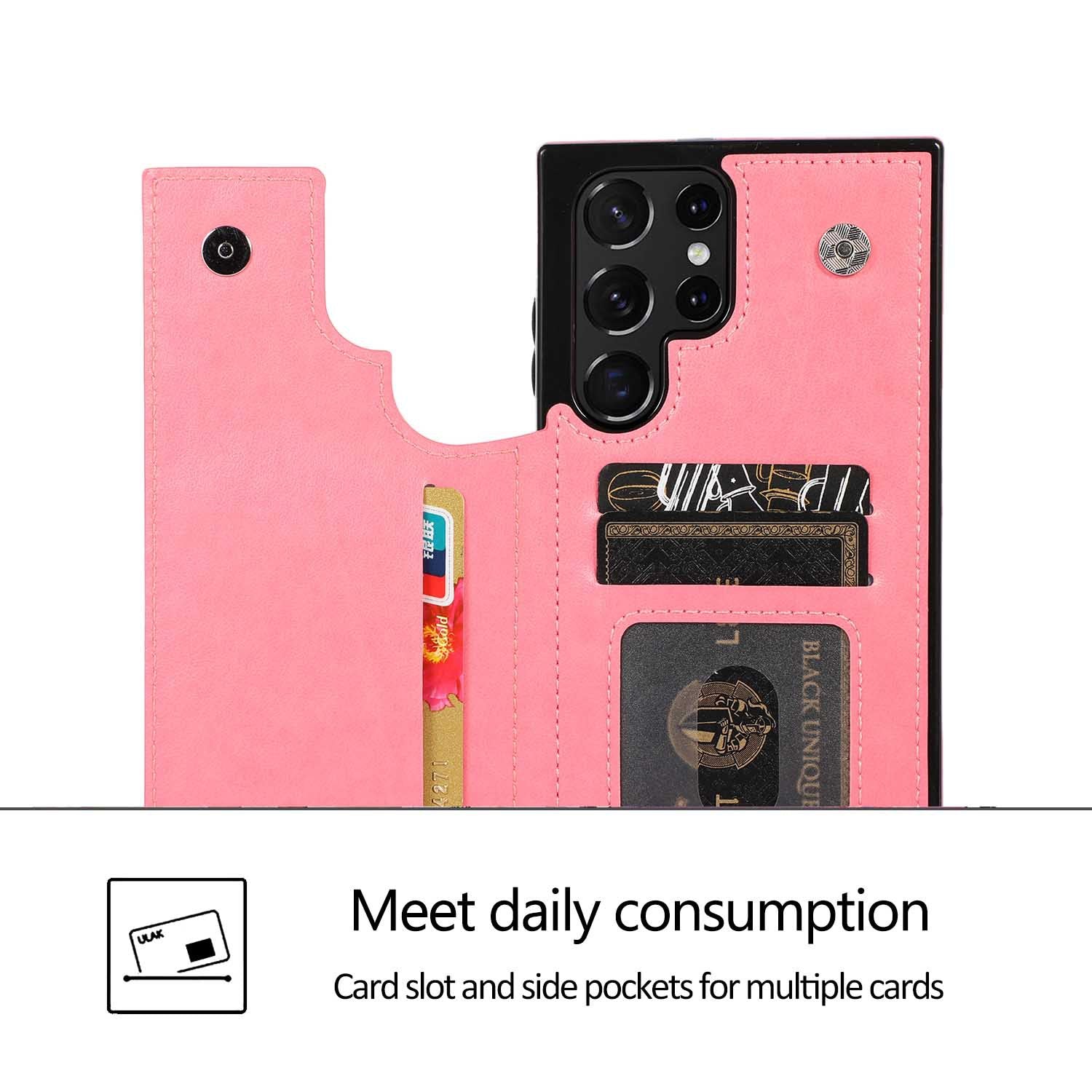 Butterfly Flower Wallet Flip Phone Case for Samsung S26/S25/S24/S23 Series LEKCASE