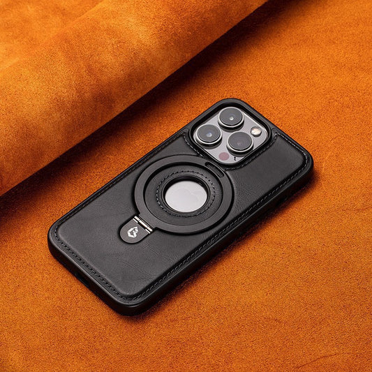Magnetic high-end business leather case