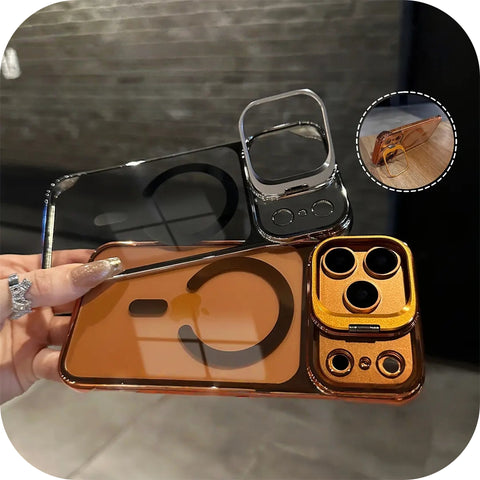🔥 LEKCASE iPhone 17 Magnetic Borderless Case with Built-in Lens Holder