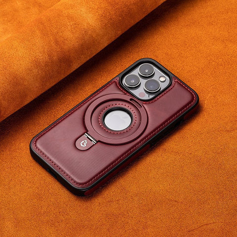 Magnetic high-end business leather case