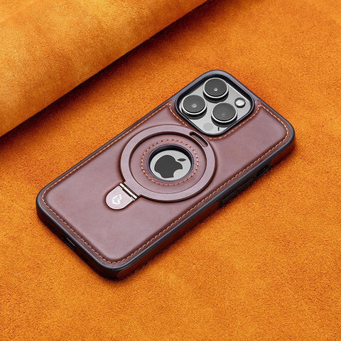 Magnetic high-end business leather case