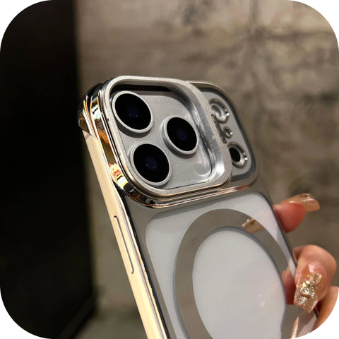 🔥 LEKCASE iPhone 17 Magnetic Borderless Case with Built-in Lens Holder