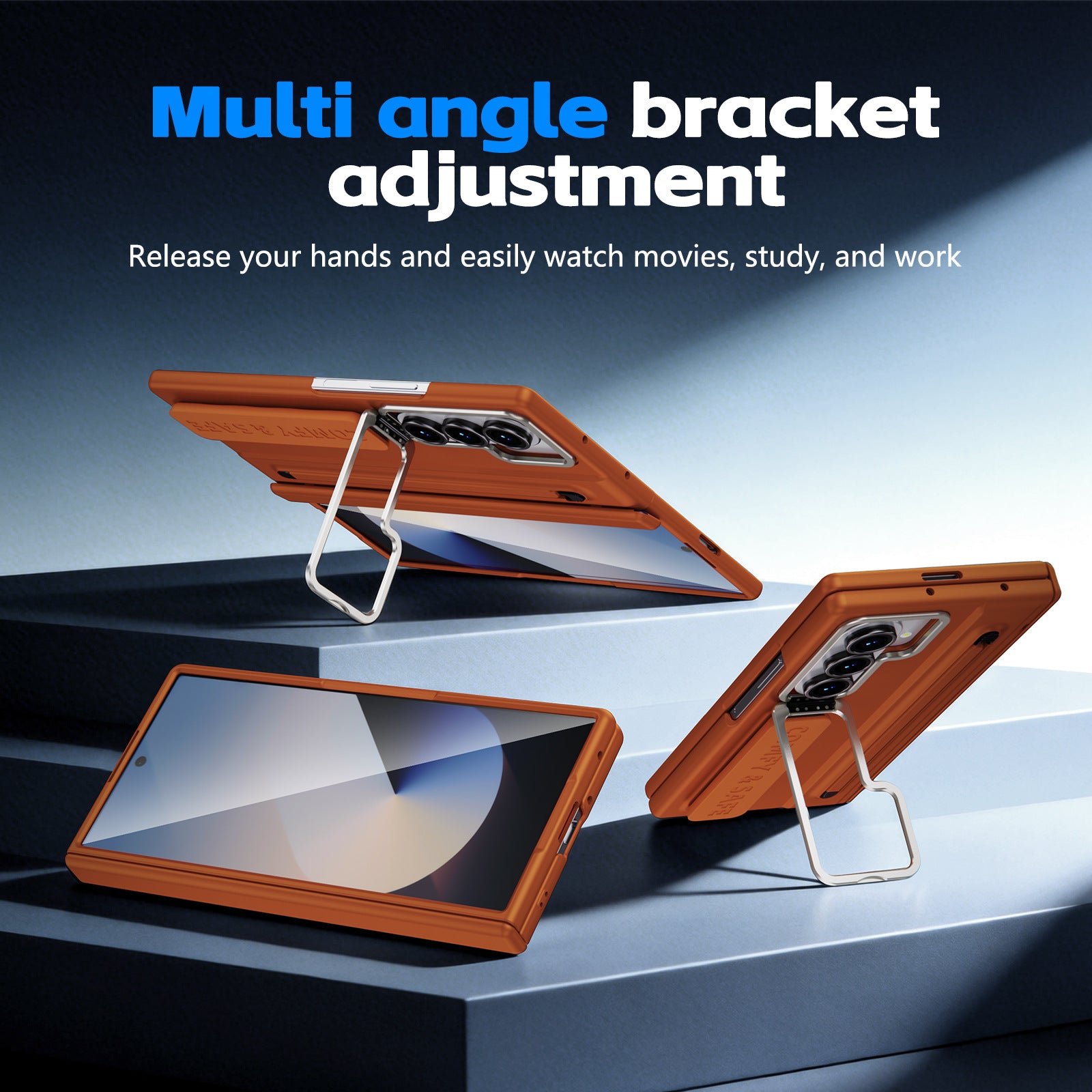 Samsung Fold 7/6/5/4 Phone Case with Lens Frame Stand, S Pen Holder, Wrist Strap, and Screen Protector LEKCASE