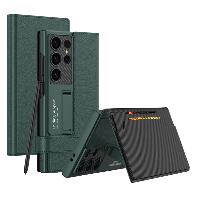 Flip Leather Case with Stand and Solid Wallet