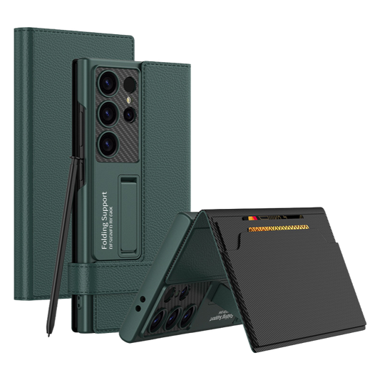 Flip Leather Case with Stand and Solid Wallet