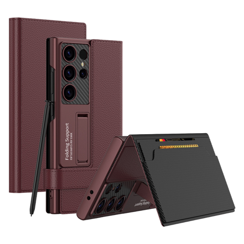 Flip Leather Case with Stand and Solid Wallet