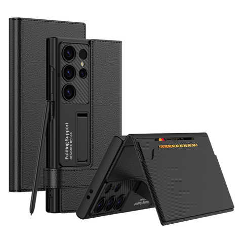 Flip Leather Case with Stand and Solid Wallet