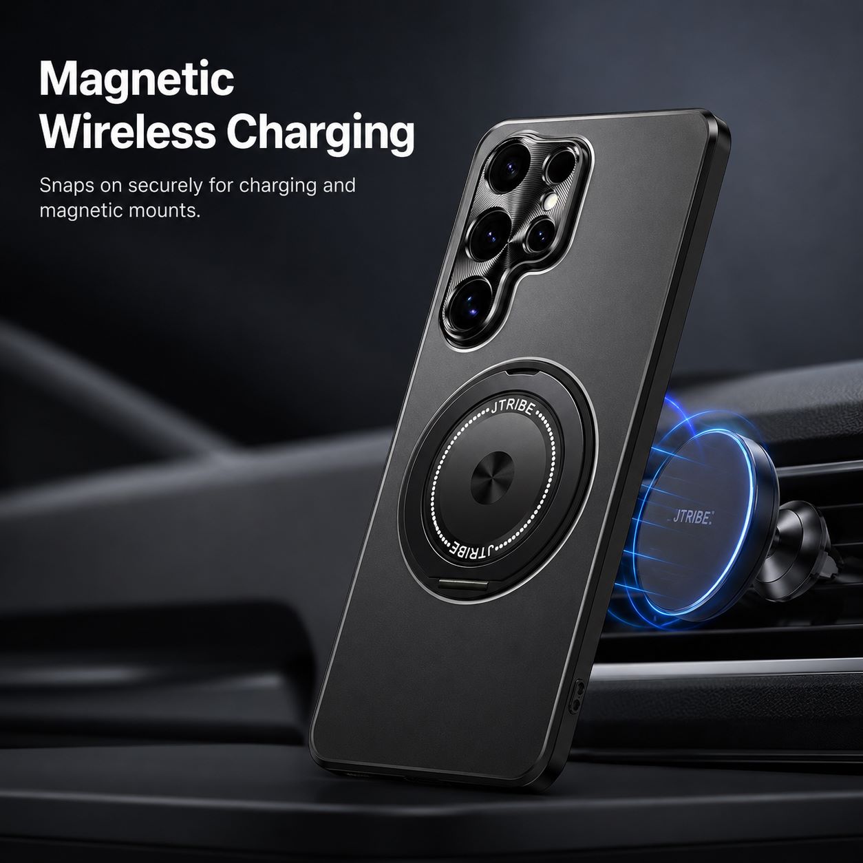 Samsung S26 Ultra Rotating Stand Magnetic Wireless Charging Phone Case LEKCASE