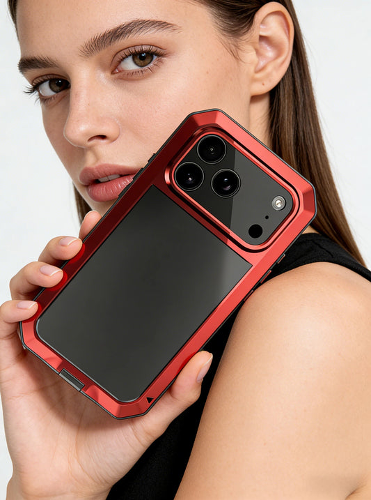 Metal shockproof magnetic phone case for iPhone LEKCASE