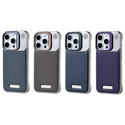 Frameless carbon fiber pattern magnetic lens holder protective cover